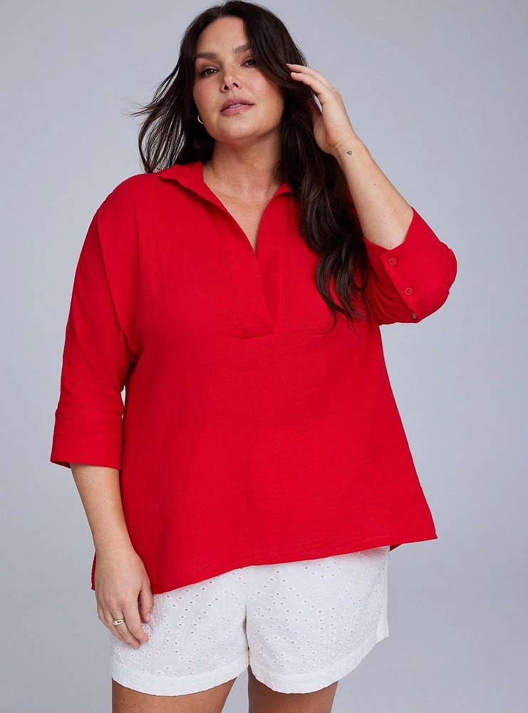 Belle Isle Cotton Popover Tunic