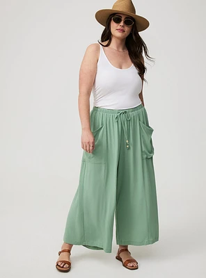 Cropped Straight Leg High-Rise Pant