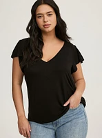 Flutter V-Neck Super Soft Tee