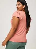 Flutter V-Neck Super Soft Tee