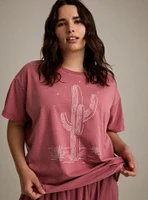 FESTI CACTUS OVERSIZED COTTON TUNIC TEE