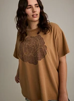 FESTI ROSE OVERSIZED COTTON TUNIC TEE