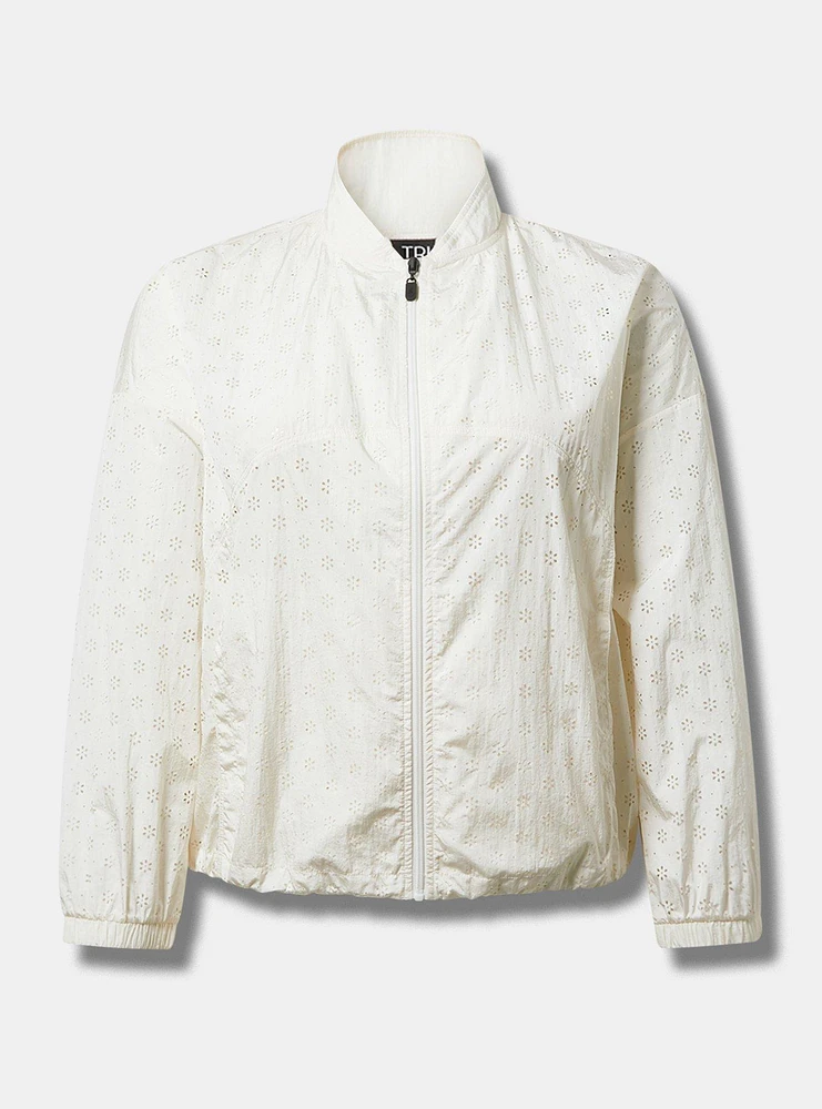 Nylon Eyelet Bomber Active Jacket