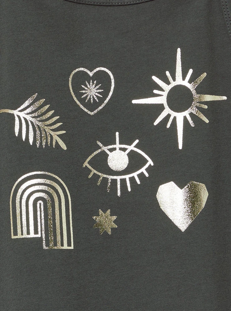 Symbols Foxy High Neck Crop Tank