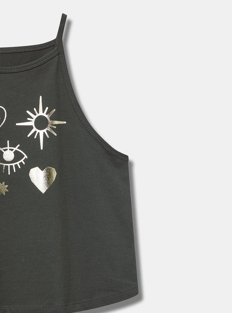 Symbols Foxy High Neck Crop Tank
