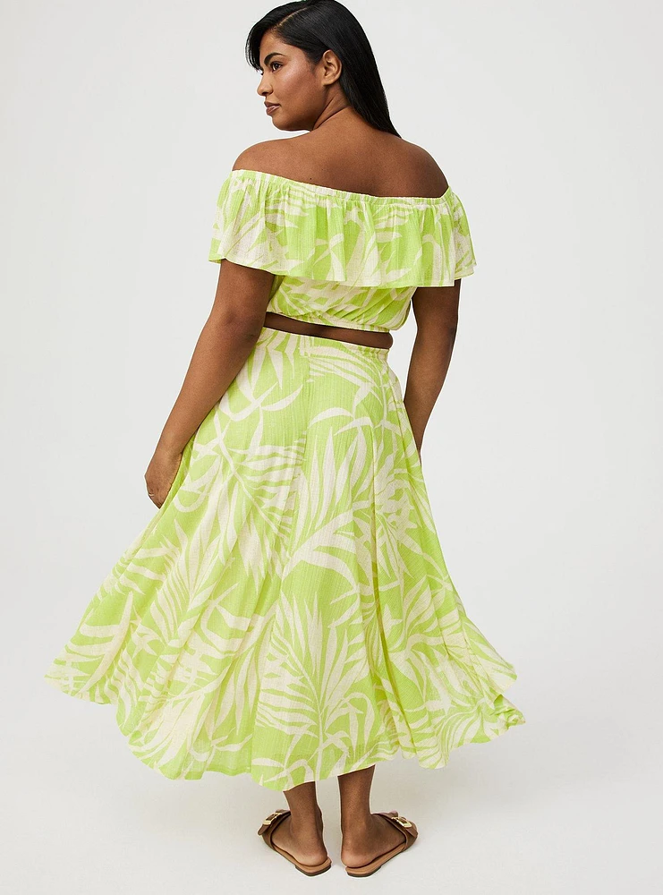 Off-Shoulder Hi-Lo Skirt Set