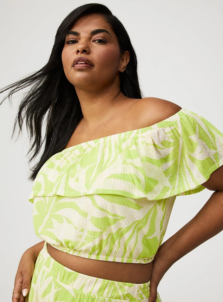 Off-Shoulder Hi-Lo Skirt Set