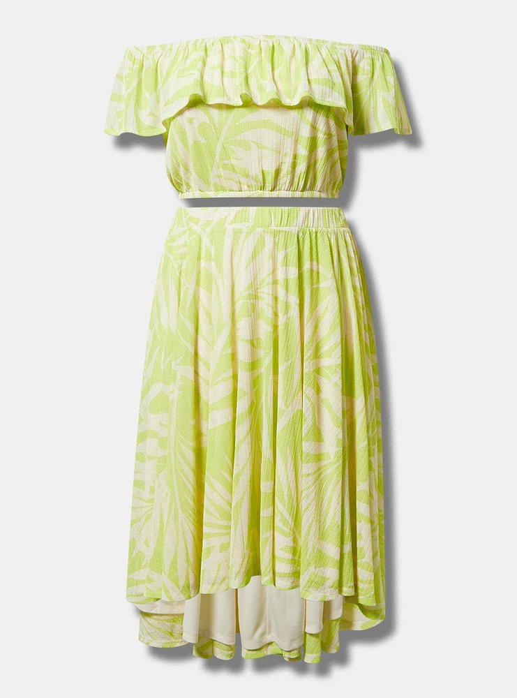 Off-Shoulder Hi-Lo Skirt Set