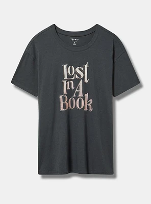 LOST A BOOK RELAXED FIT HERITAGE JERSEY CREW TEE