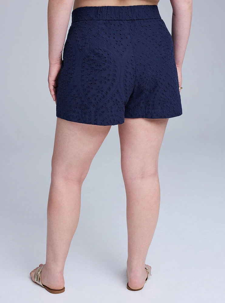 Belle Isle High-Rise Eyelet Short