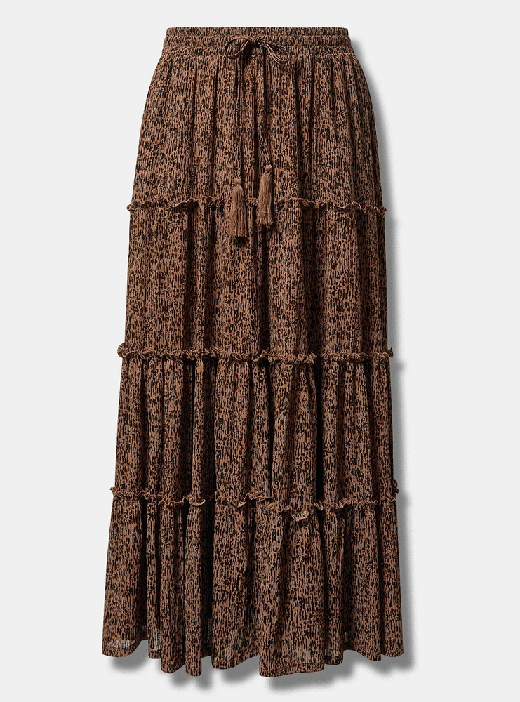 Maxi Tiered Drawstring Skirt