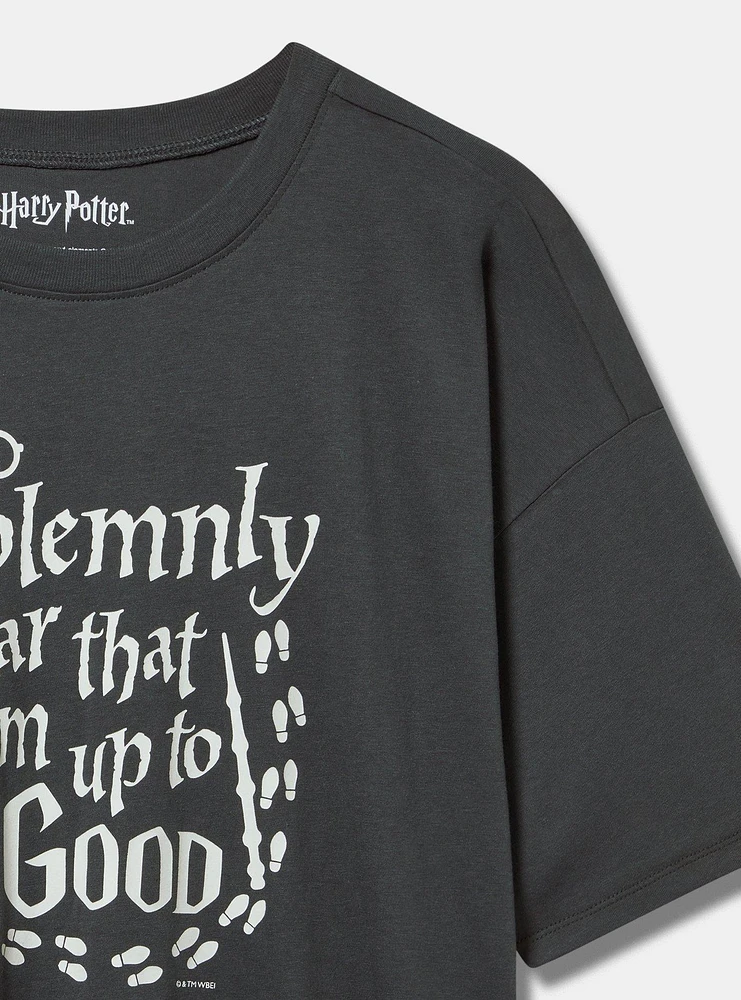 Harry Potter Solemnly Swear Oversized Cotton Crew Tee
