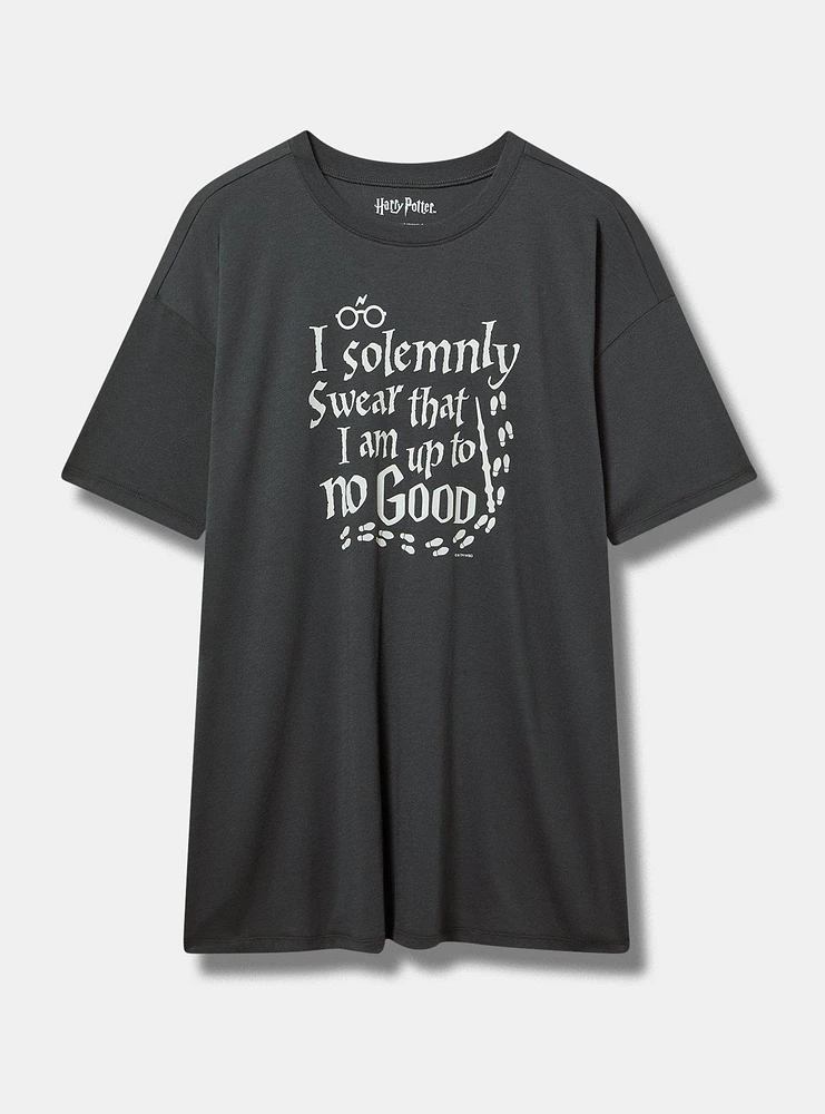 Harry Potter Solemnly Swear Oversized Cotton Crew Tee