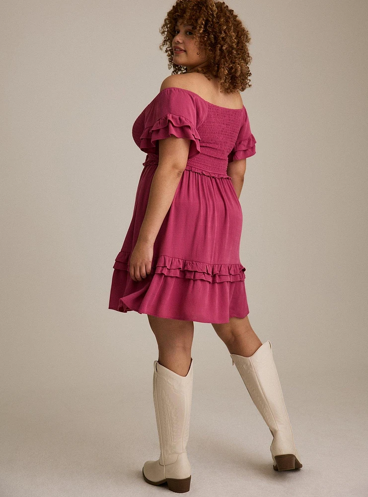 Festi Lace-Up Mini Dress