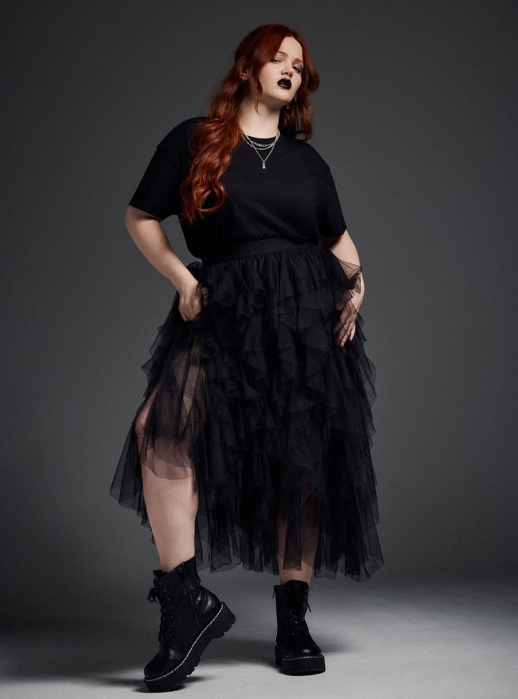 Nightfall Layered Midi Skirt