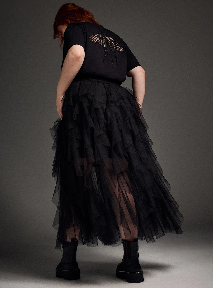 Nightfall Layered Midi Skirt
