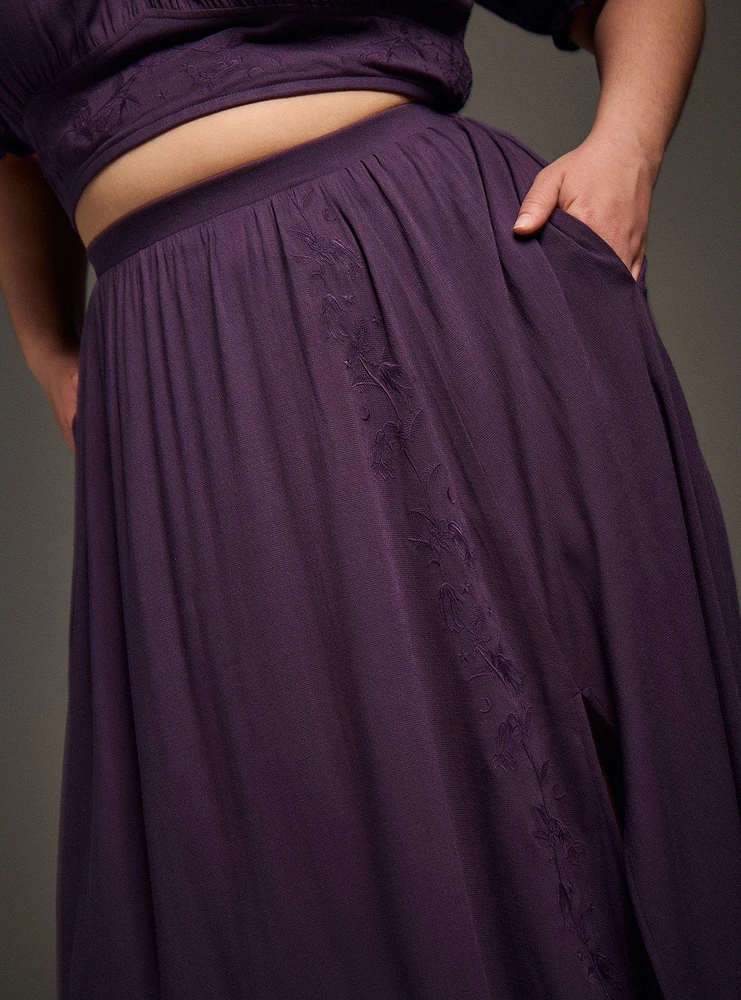 Nightfall Side Slit Maxi Skirt