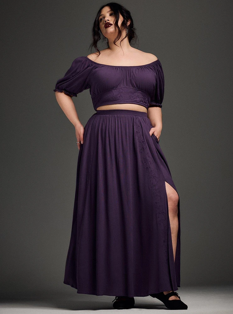 Nightfall Side Slit Maxi Skirt