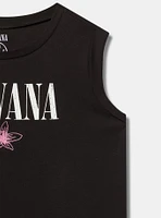 Nirvana Cotton Roll Sleeve Embroidered Tank