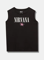 Nirvana Cotton Roll Sleeve Embroidered Tank