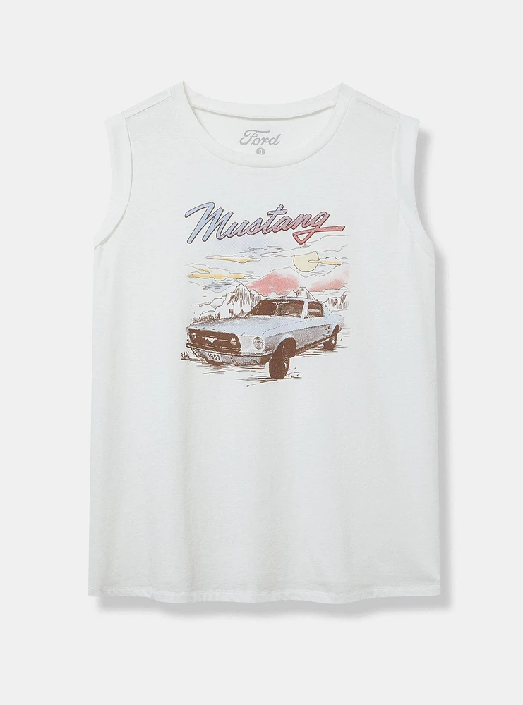 Ford Mustang Cotton Roll Sleeve Tank