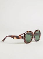 Square Oval Smoke Lens Sunglasses