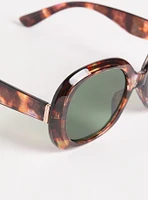 Square Oval Smoke Lens Sunglasses