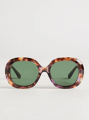 Square Oval Smoke Lens Sunglasses
