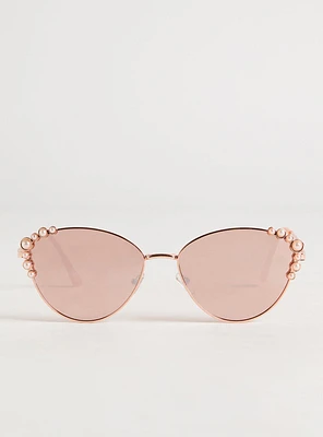 Pearl Metal Cateye Sunglasses