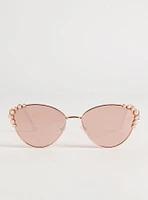 Pearl Metal Cateye Sunglasses