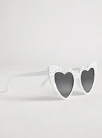 Pearl Heart Cateye Sunglasses