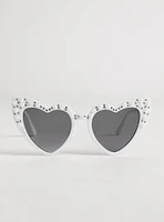 Pearl Heart Cateye Sunglasses