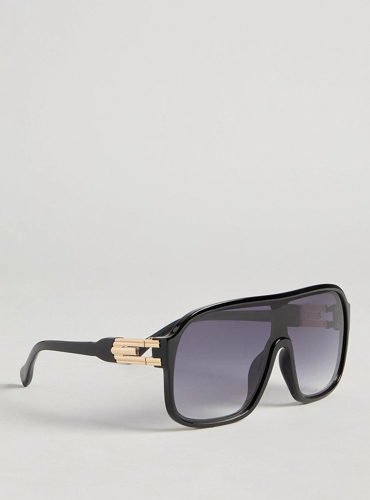 Rounded Shield Sunglasses