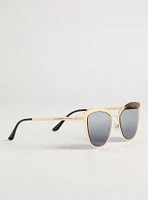 Cateye Metal Smoke Lens Sunglasses