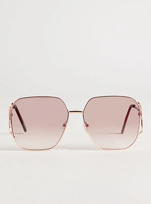 Square Side Cutout Sunglasses