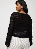 Wide Sleeve Crop Sweater