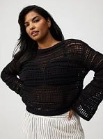 Wide Sleeve Crop Sweater