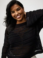 Wide Sleeve Crop Sweater