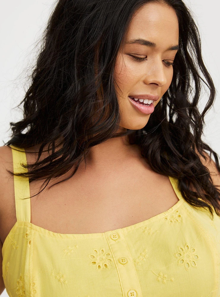 Cotton Eyelet Cami
