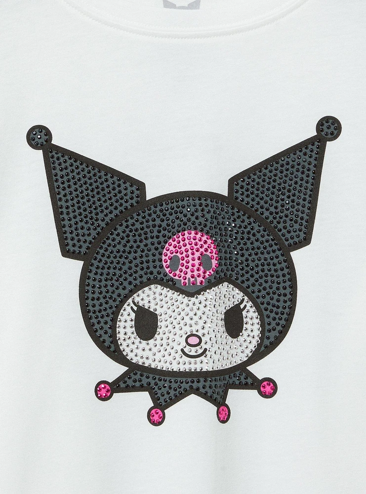 Kuromi Cotton Raglan Crop Tee