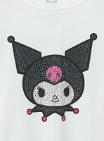 Kuromi Cotton Raglan Crop Tee