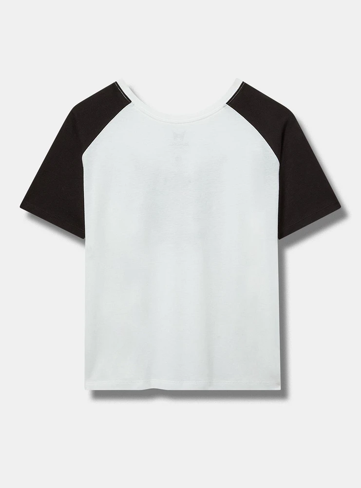 Kuromi Cotton Raglan Crop Tee