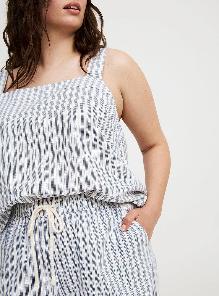 Wide-Leg High-Rise Cotton Pant