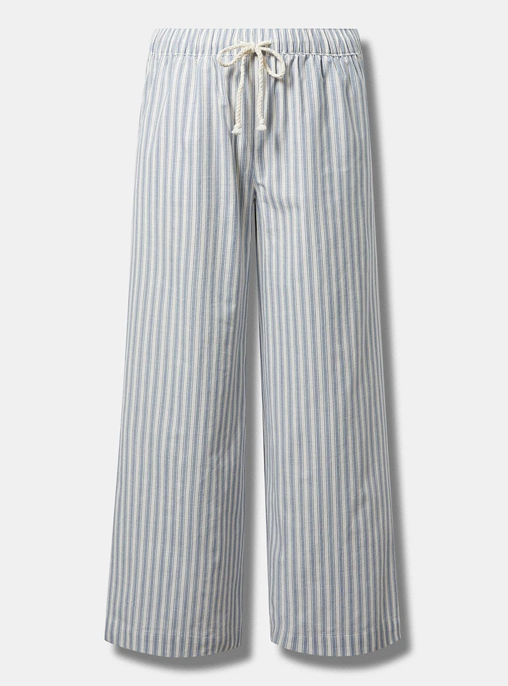 Wide-Leg High-Rise Cotton Pant