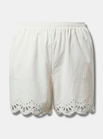 Embroidered Beach Linen Short