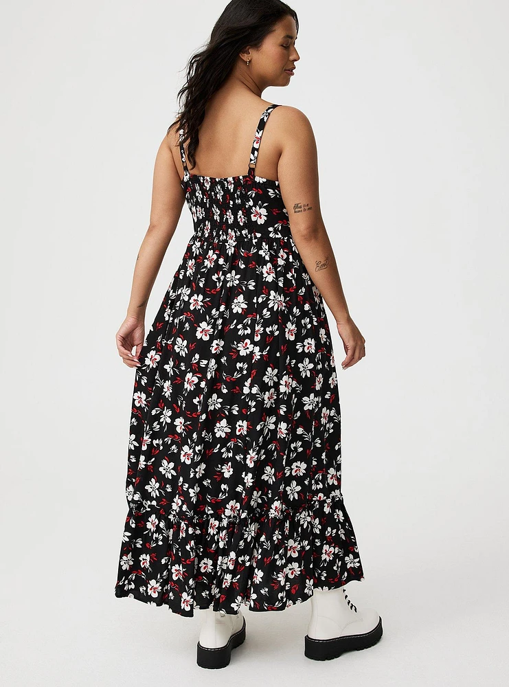 Challis Smocked Maxi Dress