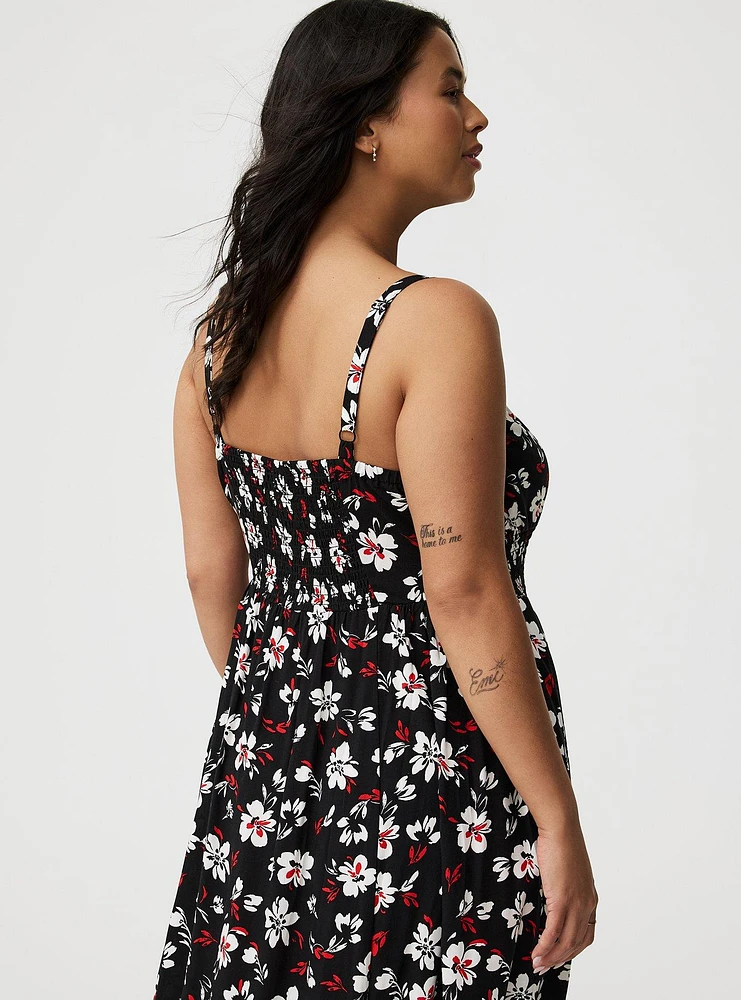 Challis Smocked Maxi Dress
