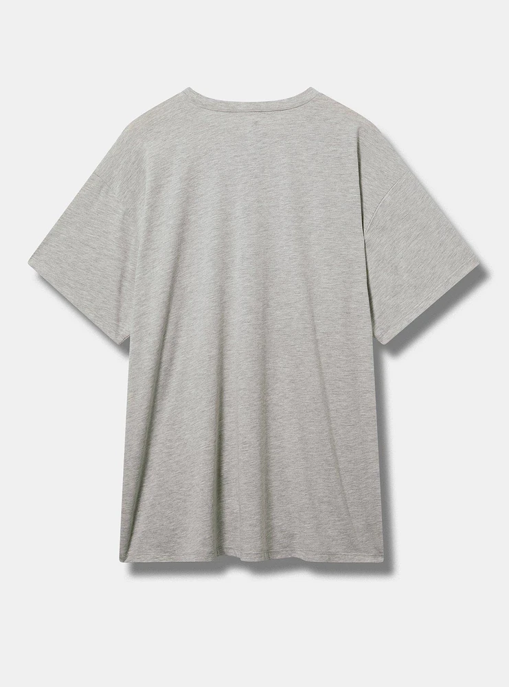 Woodstock Oversized Cotton Crew Tunic Tee