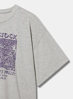 Woodstock Oversized Cotton Crew Tunic Tee