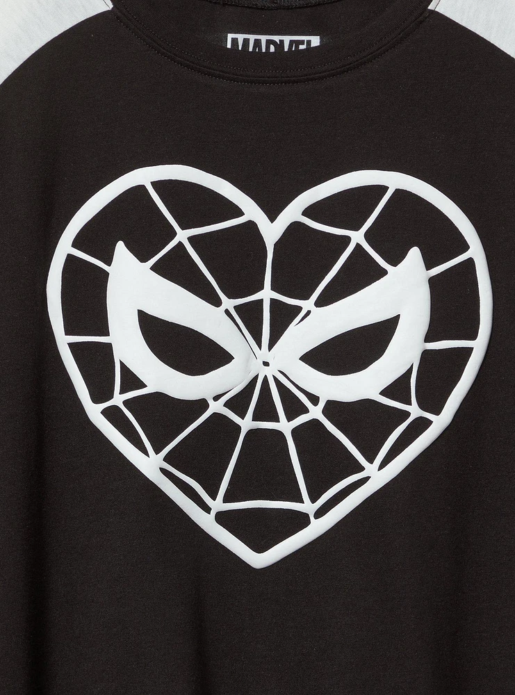 Spiderman Cotton Raglan Puff Crop Tee